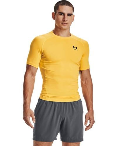 Under Armour Armor Heatgear Compression Short-sleeve T-shirt - Yellow