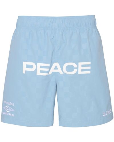 Umbro 's X Akomplice Peace Embossed Checkerboard Short - Blue