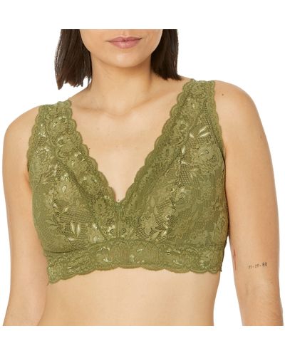 Cosabella S Say Never Plungie Longline Curvy Bralette in Brown