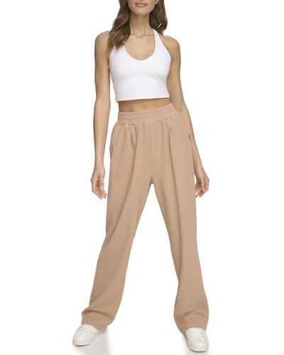 DKNY Performance Trouser Tech Slub Relaxed Fit - Natural