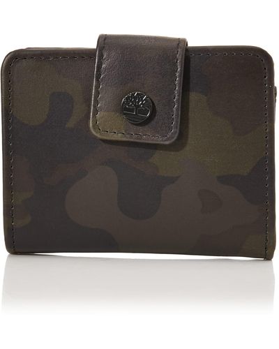 Timberland Mens Leather Rfid Small Indexer Wallet Billfold - Multicolor
