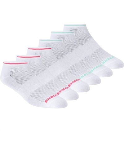 Skechers Non Terry Low Cut Sock 6 Pack - Weiß
