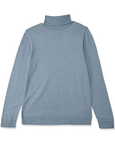 Amazon Essentials Classic-fit Lightweight Long-sleeve Turtleneck Sweater - Blue