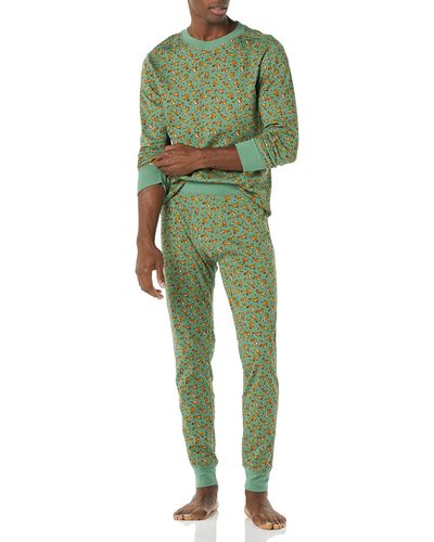 Amazon Essentials Knit Pajama Set Pants - Green