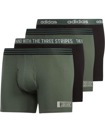 adidas Core Stretch Cotton Boxer Brief Underwear - Verde