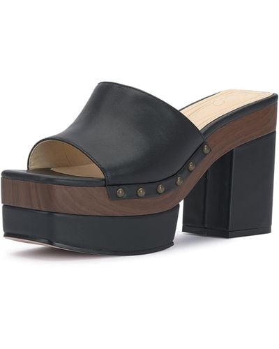 Jessica Simpson Charlete Block Heel Platform Mule Wedge Sandal - Gray