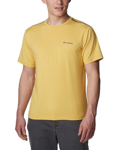 Columbia Tech Trail Crew Neck Hiking Shirt - Yellow