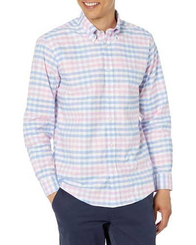 Brooks Brothers Non-iron Long Sleeve Button Down Stretch Oxford Sport Shirt - Blue