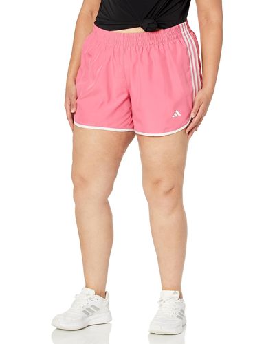 adidas Plus Size Marathon 20 Shorts - Pink