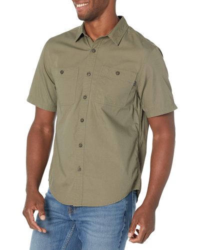 Dockers Regular Fit Short Sleeve Utility Shirt - Green