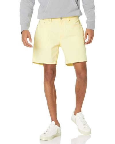 Amazon Essentials Straight-fit 7" Inseam Stretch 5-pocket Shorts - Yellow