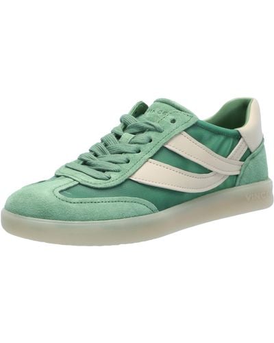 Vince S Oasis-w Lace Up Fashion Sneaker Apple Mint Mesh Suede 6 M - Green