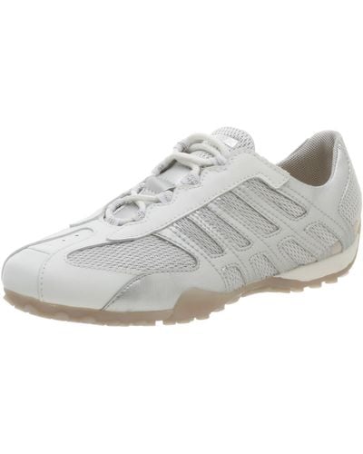 Geox Snake Lace Sneaker,white/silver,36 Eu - Gray