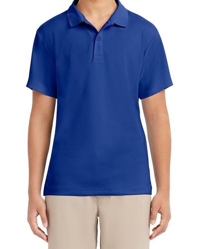 Izod Young Short Sleeve Performance Polo Shirt - Blue