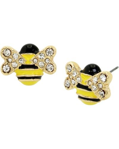 Betsey Johnson S Bee Stud Earrings - Yellow