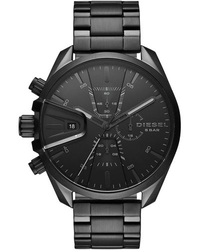 DIESEL 48mm Ms9 Stainless Steel Chronograph Watch - Black