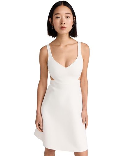 Theory Cut Out Flare Dress - White