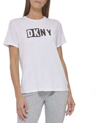 DKNY Summer Tops Short Sleeve T-shirt - White