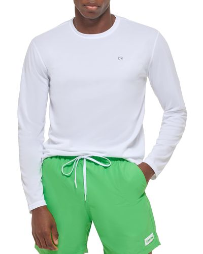Calvin Klein Standard Light Weight Quick Dry Long Sleeve 40+ Upf Protection - Green