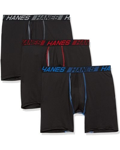 Hanes X-temp Total Support Pouch Boxer Brief - Black
