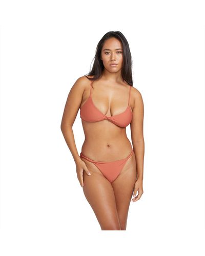 Volcom Standard Simply Seamless V Neck Bikini Top - Brown
