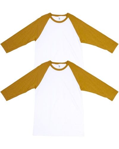 American Apparel Cvc Raglan T-shirt - Yellow
