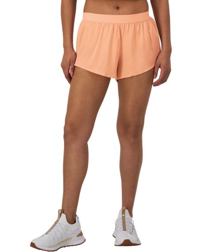 Champion , Performance, Moisture-wicking Athletic Shorts With Liner For , 2.5", Peach Grapefruit Hd C Logo, X-small - Natural