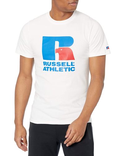 White Russell Athletic T-shirts for Men | Lyst