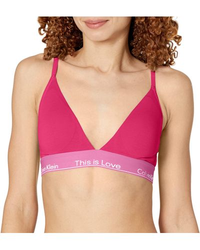 Calvin Klein This Is Love Lightly Lined Triangle Bra - Pink