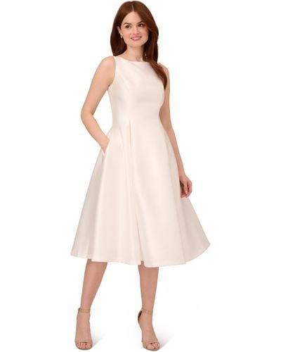 Adrianna Papell Sleeveless Tea Length Dress - Pink