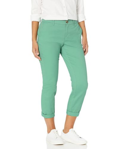 Tommy Hilfiger Women's Solid Capri Pants Green Size 6 – Steals