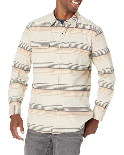 Goodthreads Standard-fit Long-sleeve Stretch Flannel Shirt - Natural
