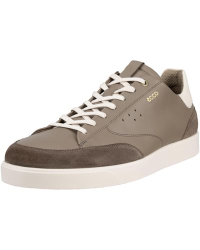 Ecco S Street Lite 521394 Nubuck Leather Dark Clay Taupe Limestone Sneakers 9-9.5 Uk - Brown
