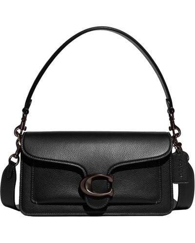 COACH Polished Pebble Leather Tabby Shoulder Bag 26 Refresh - Black