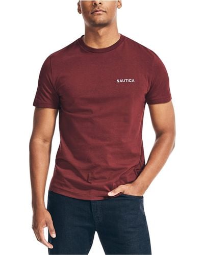 Nautica Short Sleeve Solid Crew Neck T-shirt - Red