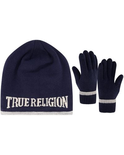 True Religion And Gloves Set - Blue