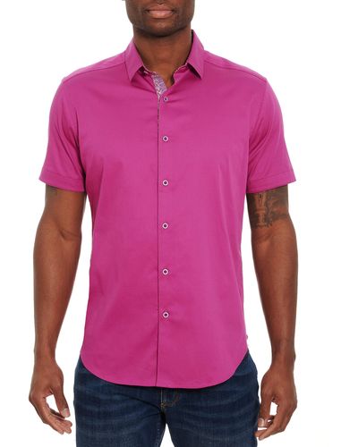 Robert Graham Mercari S/s Woven Shirt - Pink