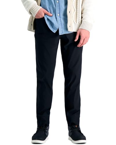Kenneth Cole Reaction Mens Techni-cole 5-pocket Stretch Dual Color Modern Fit Flex Waistband Flat Front Casual Pants - Blue