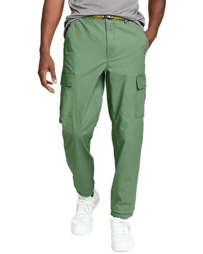 Eddie Bauer Classic Fit Top Out Ripstop Belted Cargo Pants - Green