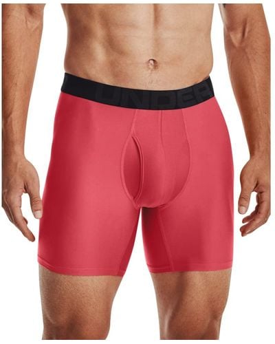 Under Armour Mens Tech 6-inch Boxerjock 1-pack, - Red