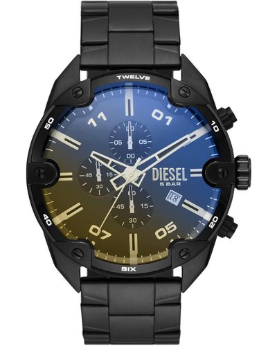 DIESEL Spiked Stainless Steel Chronograph Watch - Green