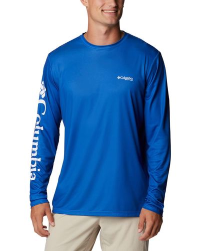 Columbia Terminal Tackle Pfg Carey Chen Long Sleeve - Blue