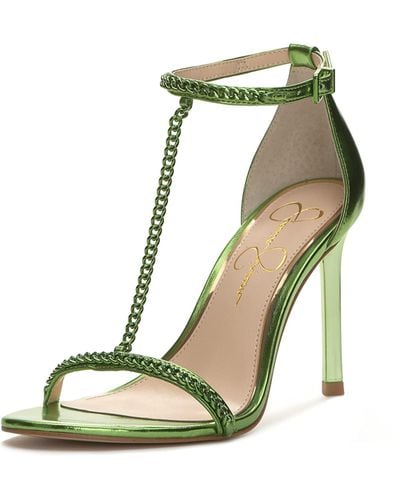 Jessica Simpson S Qiven Faux Leather Heels Green 5 Medium