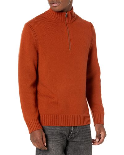 Vince S Relaxed Qtr Zip - Orange