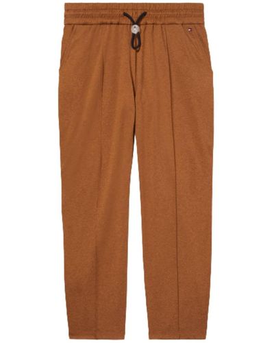 Tommy Hilfiger Womens Adaptive Stretch Jogger With Pull-up Loops Casual Pants - Brown