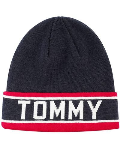 Tommy Hilfiger Racing Stripe Cuff Hat - Blue