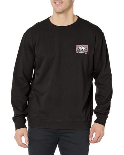 Quiksilver Control Crew Fleece Sweatshirt Sweater - Black