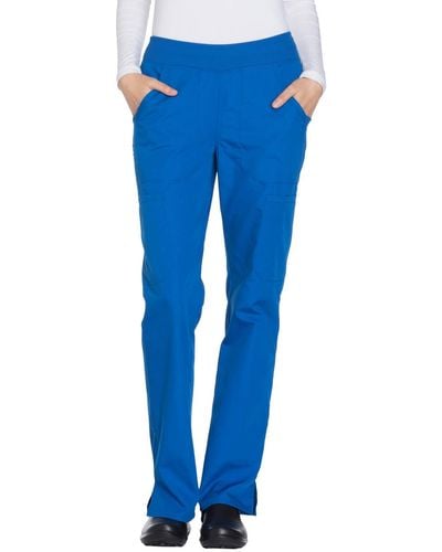 CHEROKEE Scrub Pants For Workwear Originals Pull-on Waist With Rib-knit Trim Ww210t - Blue