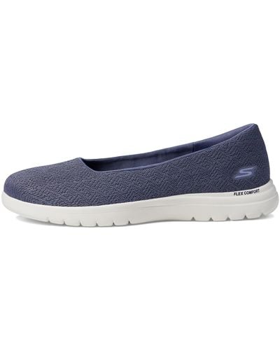 Skechers S Wide Fit 136530 Relaxed Fit Shoes - Blue