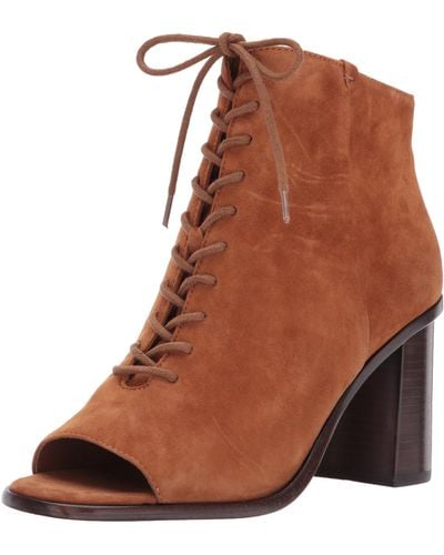 Frye Amy Peep Lace Boot - Brown